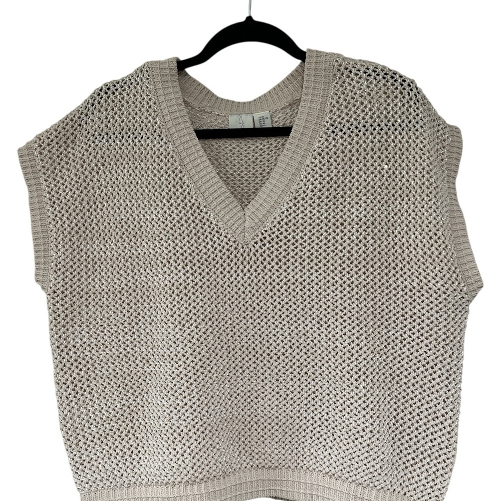 Joie V-Neck Beige Sweater Vest